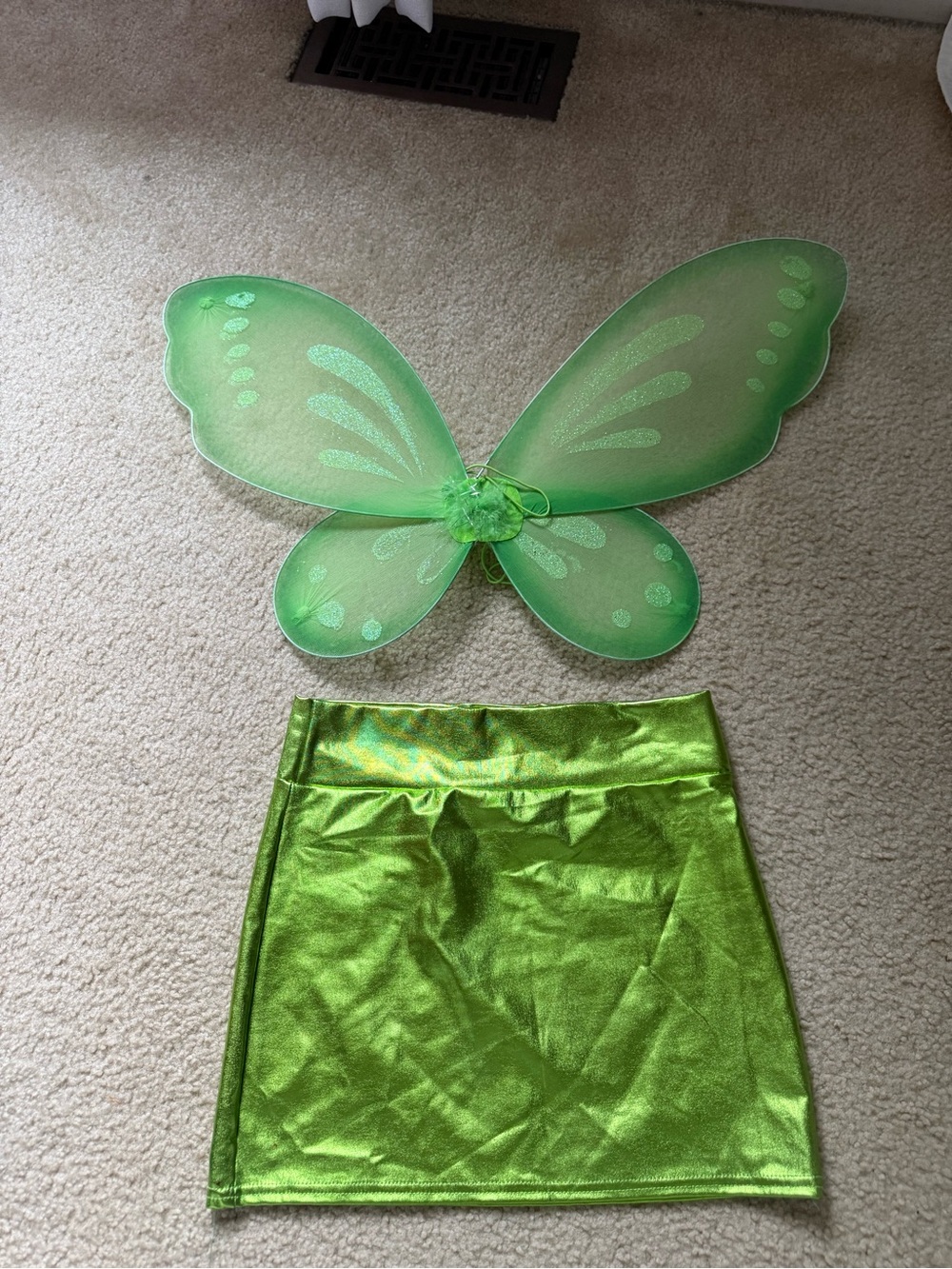 Green Fairy Wings and Skirt womens Costume Set